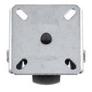 Gray Pressed Steel Fixed Castors With Black Polypropylene Wheel - 50mm to 100mm