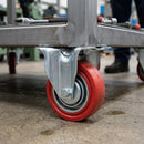 100mm Fixed Castor - Temperature Resistant Rubber