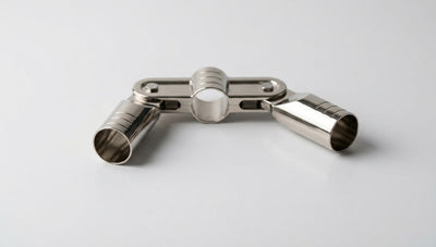Nickel Plated Angled Tube Bracket – 28mm OD