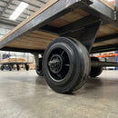 80mm Black Rubber Wheel with Roller Bearings 70kg Load