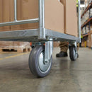 100mm Swivel Bolt Hole Castor | Anti-Static Grey Polyurethane Wheel | 125kg Load Capacity