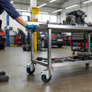 100mm Braked Swivel Bolt Hole Castor | Black Elastic Nylon Centre | Roller Bearing