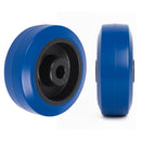 125mm Blue Elastic Rubber Wheel – Nylon Centre, 200kg Capacity