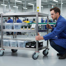 100mm Swivel Bolt Hole Castor | Anti-Static Grey Polyurethane | 150kg Load Capacity