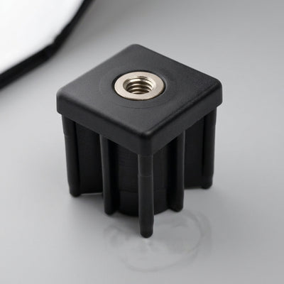 50 x 50mm Square Metal Threaded Tube Insert – M16 Thread