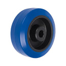 125mm Blue Elastic Rubber Wheel – Nylon Centre, 200kg Capacity