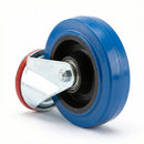 100mm Swivel Bolt Hole Castor | Blue Elastic Nylon | 200kg Capacity