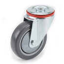 100mm Swivel Bolt Hole Castor | Anti-Static Grey Polyurethane | 150kg Load Capacity