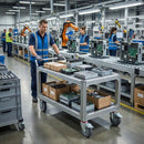 125mm Braked Swivel Bolt Hole Castor | Anti-Static Grey Polyurethane | 160kg Load | UK Stock