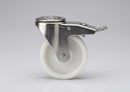 80mm Bolt Hole Castor with Stainless Steel Frame and Nylon Wheel