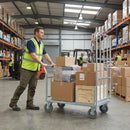 100mm Bolt Hole Swivel Castor | Grey Rubber Tyre with Metal Treadguards | 70kg Capacity