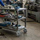 100mm Braked Swivel Bolt Hole Castor | Grey TPR Wheel | 100kg Capacity