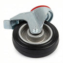 125mm Braked Swivel Bolt Hole Castor | Aluminium Centre | Ball Bearing | 200kg Capacity