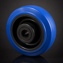 Blue Rubber Wheel 150mm x 20mm with Roller Bearing