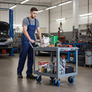 125mm Blue Elastic Rubber Wheel – Nylon Centre, 200kg Capacity