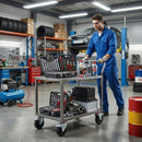 125mm Braked Swivel Bolt Hole Castor | Black Elastic Rubber Tyre | 200kg Capacity