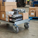 Premium 100mm Braked Swivel Bolt Hole Castor | Grey Rubber Wheel with Metal Treadguards | 70kg Capacity