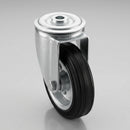 160mm Swivel Bolt Hole Castor - 135kg Anti Static Rubber Wheel