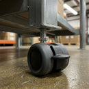 40mm Low Level Twin Rubber Wheel Castor - M8 x 15mm Stem