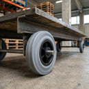 160mm Grey Non Marking Rubber Wheel with Roller Bearings