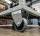 50mm Fixed Castor Grey Rubber 60kg Load Capacity