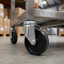 75mm Swivel Bolt Hole Castor – Black Plastic Wheel