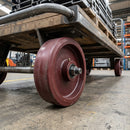 Red Polyurethane Wheel 300mm with 25mm Roller Bearing