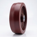 Red Polyurethane Wheel 250mm Cast Iron 31.8mm Bearing