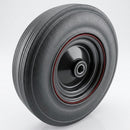400mm Solid Rubber Tyre Wheel 25.4mm Bore, 500kg Load