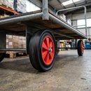 293mm Solid Rubber Trolley Wheel – Wide Tread, Black