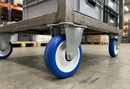 100mm Fixed Castor - Polyurethane Wheel on Nylon Centre