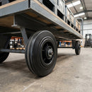 160mm Black Rubber Wheel with Roller Bearings 150kg Load