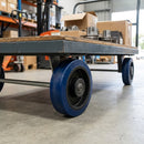 200mm Blue Non-Marking Elastic Rubber Wheel – 20mm Bore