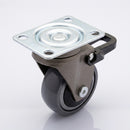 50mm Braked Furniture Castor – Soft Grey Wheel