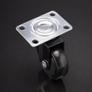 75mm Swivel Furniture Castor – Soft Black Wheel