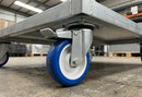100mm Braked Castor – Polyurethane Wheel on Nylon Centre