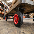 200mm Solid Rubber Trolley Wheel – 19mm Bore, 200kg Load