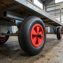 Pneumatic Wheels Radial Tread 400mm Diameter with Roller Bearings
