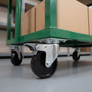 100mm Braked Swivel Castor Black Polypropylene Wheel Top Plate 85kg Load Capacity 1