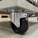 100mm Braked Swivel Castor Black Polypropylene Wheel Top Plate 85kg Load Capacity 3