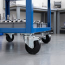 100mm Braked Swivel Castor Black Polypropylene Wheel Top Plate 85kg Load Capacity 4