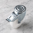 100mm Braked Swivel Castor White Nylon Wheel Plain Bearing 12mm Bolt Hole 120kg Load Capacity 2