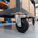 100mm Directional Brake Castor Black Rubber on Polypropylene Wheel Top Plate 75kg Load Capacity 2
