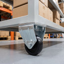 100mm Fixed Castor Black Polypropylene Wheel Top Plate 85kg Load Capacity 1
