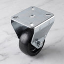 100mm Fixed Castor Black Polypropylene Wheel Top Plate 85kg Load Capacity 2