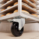 100mm High Temperature Braked Castor Black Phenolic Wheel Top Plate 125kg Load Capacity 1