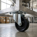 100mm High Temperature Swivel Castor Black Phenolic Wheel Top Plate 125kg Load Capacity 1
