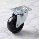 100mm High Temperature Swivel Castor Black Phenolic Wheel Top Plate 125kg Load Capacity 2
