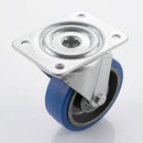 100mm High Temperature Swivel Castor Blue Rubber Wheel Top Plate 60kg Load Capacity 3