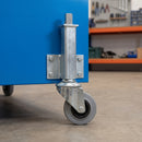 100mm Medium Duty Swivel Jacking Castor Grey Rubber on Polypropylene Wheel Roller Bearing 76mm Lift 80kg Load Capacity 4